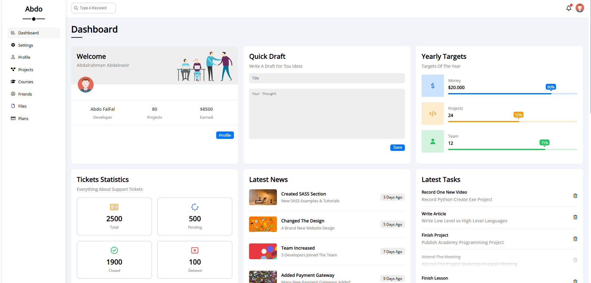 FrontEnd Projects Professional Site